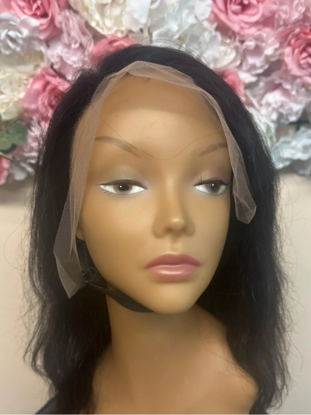 Natural Black Lace Front Wig with Pre-Plucked Hairline